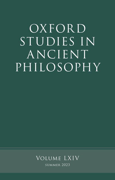 Oxford Studies in Ancient Philosophy