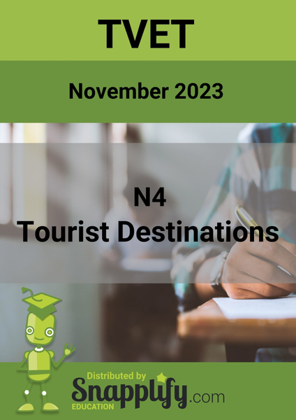 Tourist Destinations N4 Question Paper November 2023