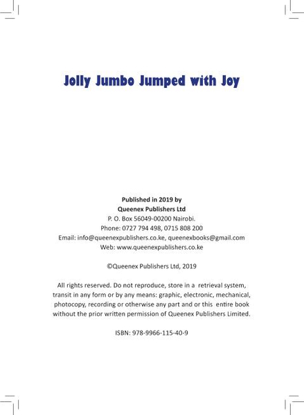 Jolly Jumbo Jumped with Joy