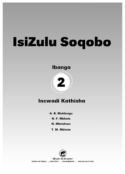 E ISIZULU SOQOBO GRADE 2 TEACHERS RESOURCE