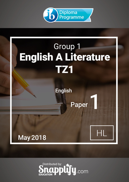 Group 1 - English A Literature paper 1 TZ1 HL