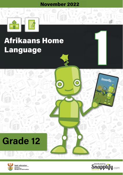 Afrikaans Home Language Paper 1 Grade 12 November 2022