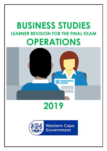 Business Operations Revision Workbook Grade 12 (CAPS)
