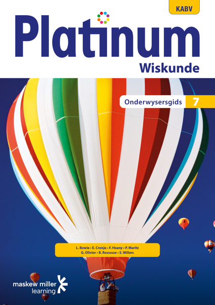 Platinum Wiskunde Graad 7 Onderwysersgids ePDF (1-year licence)