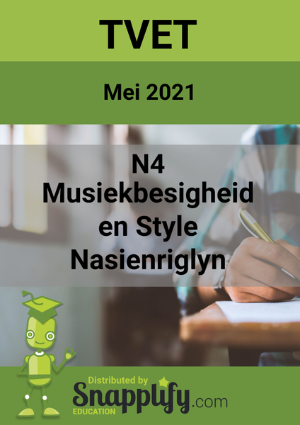 Musiekbesigheid En -Style N4 Nasienriglyn Mei 2021