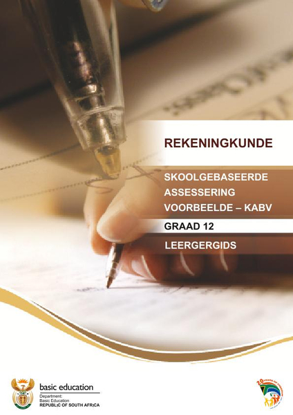Rekeningkunde: Skoolgebaseerde Assessering Voorbeelde - KABV Leerdergids
