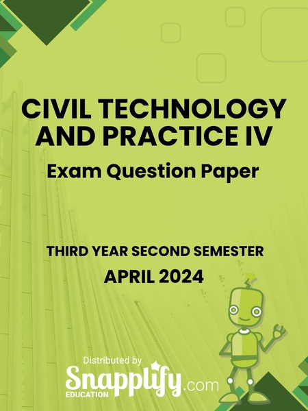 Civil Technology And Practice IV Third Year April 2024