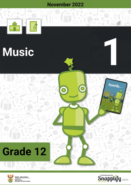 Music Paper 1 Grade 12 November 2022