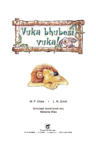 E MASITHUTHUKE SERIES LEVEL 1 BOOK 3  VUKA BHUBESI  VUKA!