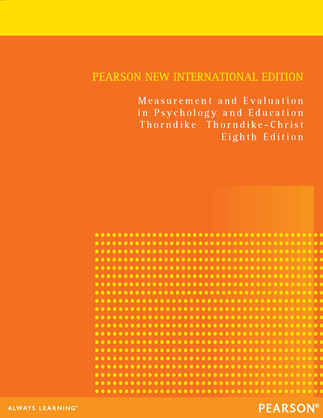 Measurement and Evaluation in Psychology and Education