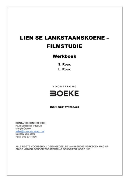 Voorsprong: Lien se Lankstaanskoene Filmstudie