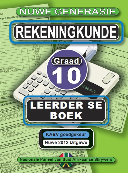 Nuwe Generasie Rekeningkunde Graad 10 Leerder Boek