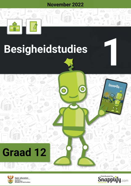 Besigheidstudies Vraestel 1 Graad 12 November 2022