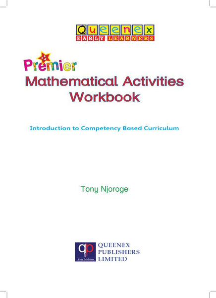 Premier Mathematical Activities Workbook - Play Group
