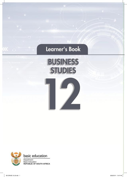 Business Studies Grade 12 Learner Book