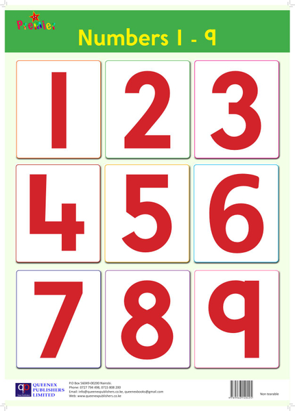 Premier Numbers 1-9 Chart