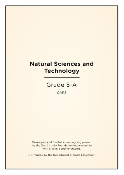 Natural Sciences and Technology Grade 5A CAPS