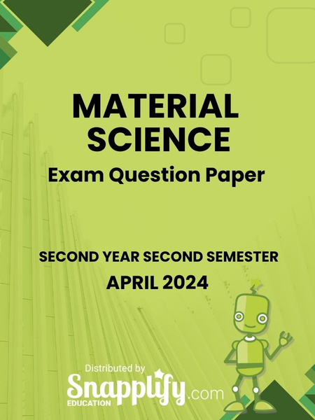 Material Science Second Year April 2024