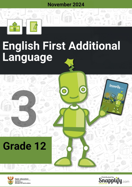 English First Additional Language Paper 3 Grade 12 November 2024