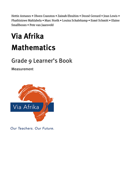 eBook Single topic ePub for Tablets: Via Afrika Mathematics Grade 9 Learner's Book: Measurement
