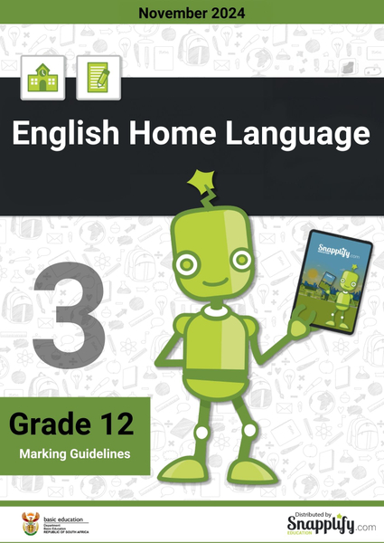 English Home Language Paper 3 Grade 12 November 2024 Marking Guidelines