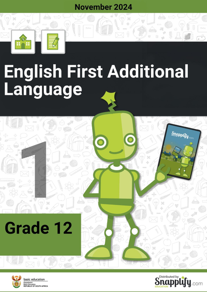 English First Additional Language Paper 1 Grade 12 November 2024