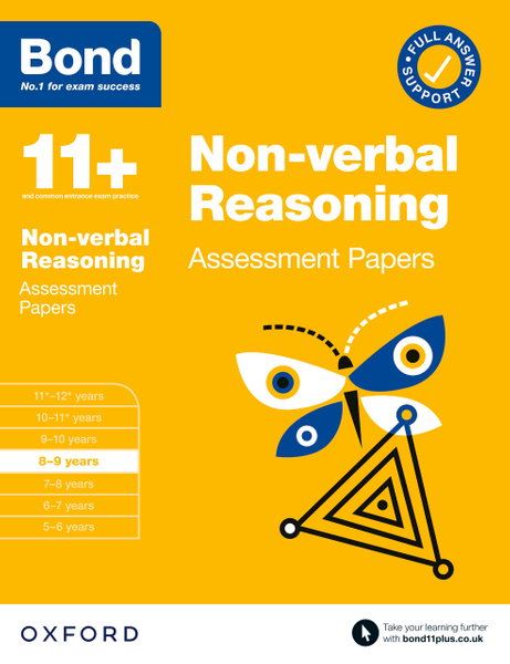 Bond 11+: Bond 11+ Non-verbal Reasoning Assessment Papers 8-9 years
