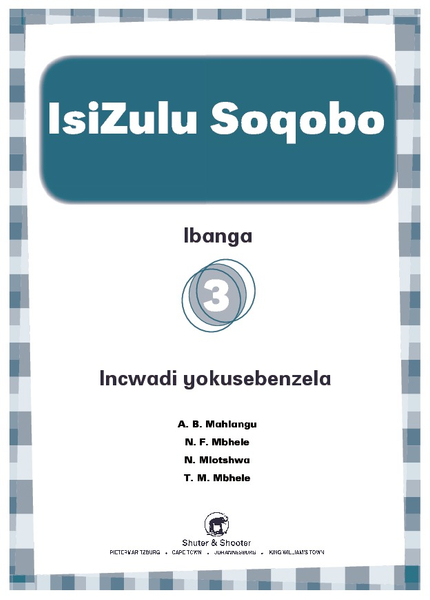 E ISIZULU SOQOBO GRADE 3 WORKBOOK