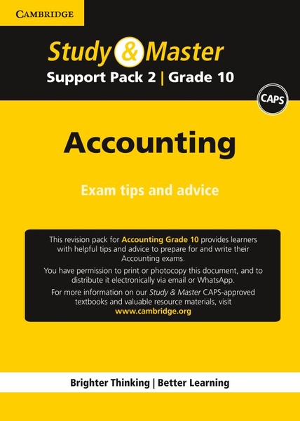 Study & Master Accounting Grade 10 Exam tips and advice