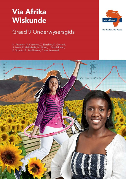eBoek (ePDF): Via Afrika Wiskunde Graad 9 Onderwysersgids