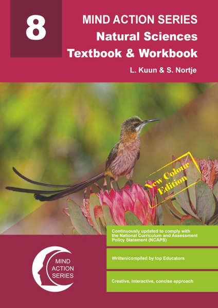 MIND ACTION SERIES Natural Science Gr 8 Colour Textbook & Workbook NCAPS  PDF (1 Year Licence)2025