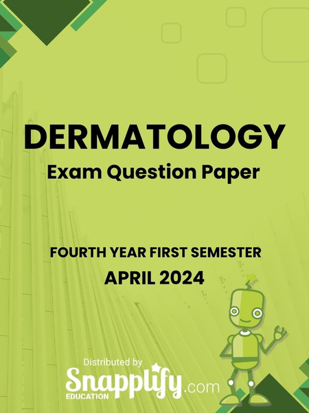 Dermatology Fourth Year April 2024