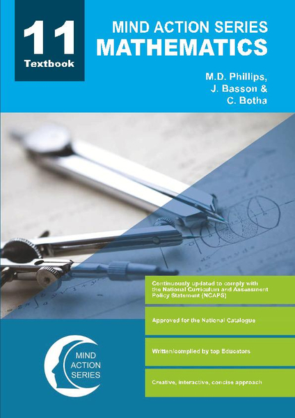MIND ACTION SERIES Mathematics Gr 11 Textbook NCAPS (DBE Approved) PDF (1 Year Licence) (9781869216771)