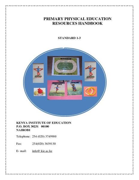 Primary Physical Education Resources Handbook Standard 1 - 3