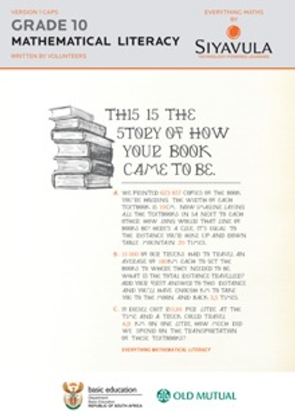 Siyavula Mathematical Literacy Grade 10 Learners book