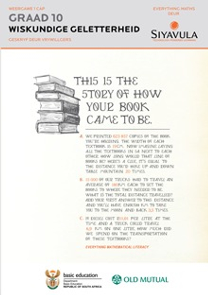 Siyavula Wiskunde Geletterheid  Graad 10  Leerders boek