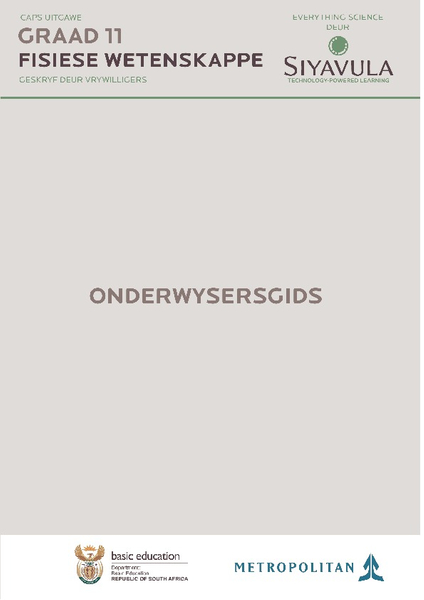 Siyavula  Fisiese Wetenskappe Graad 12